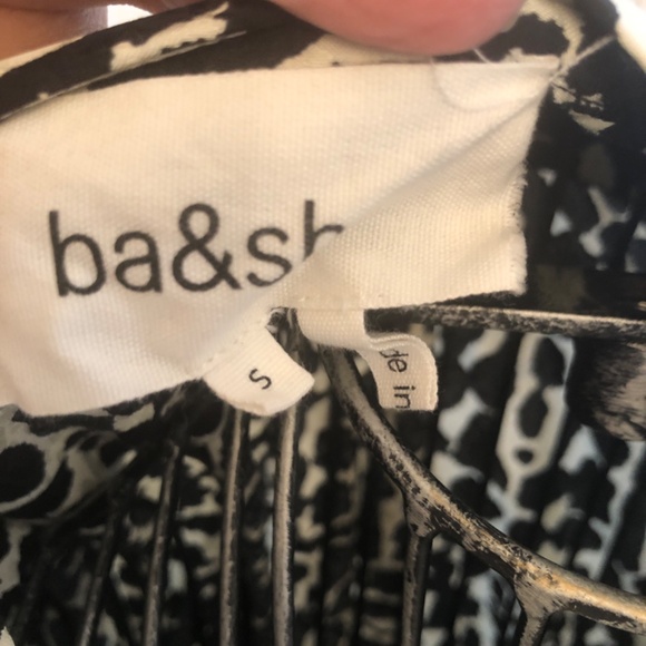 Ba&sh Black and White Silk Coastal Small Dress - Picture 4 of 6